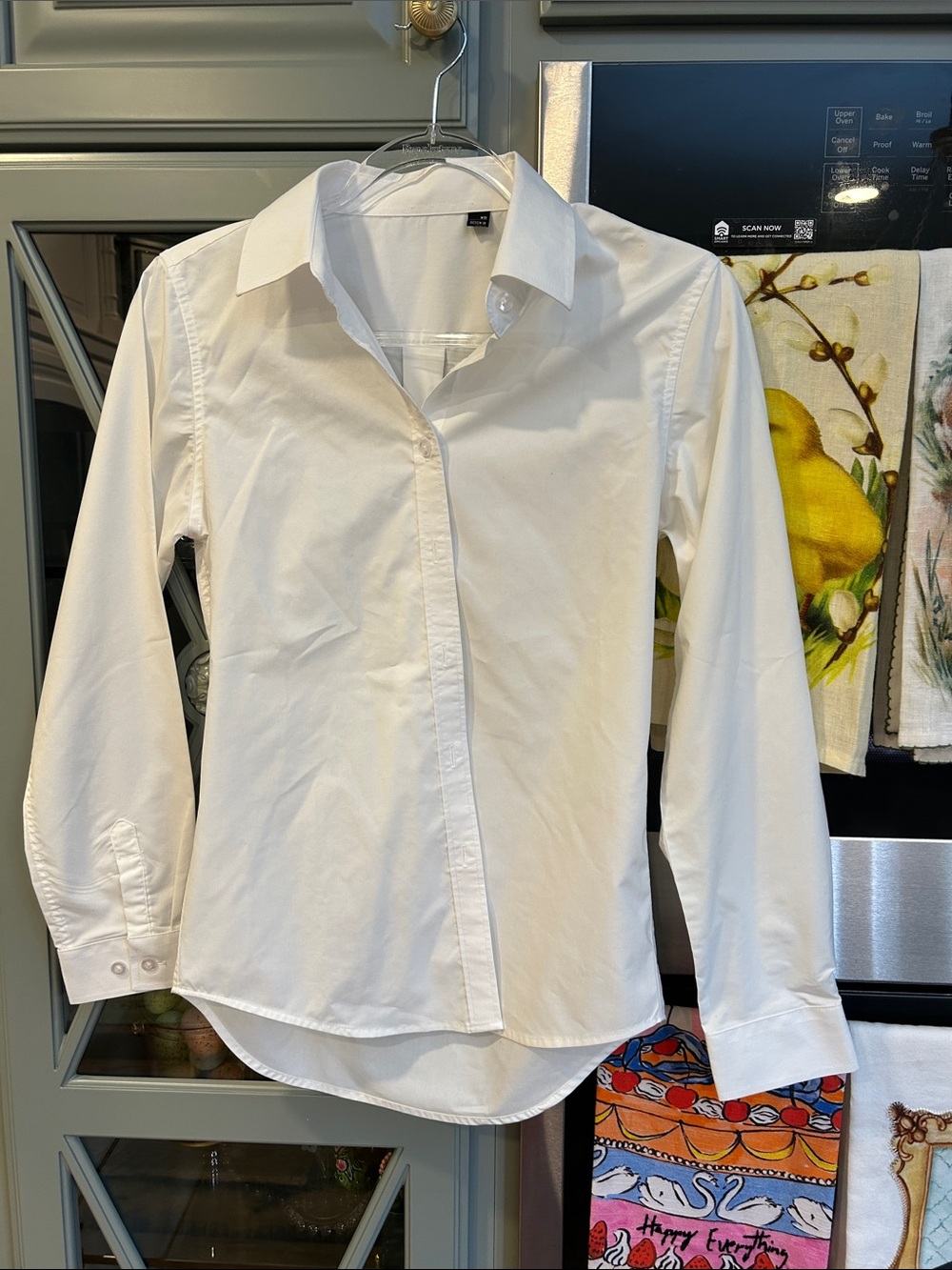 Italian Made Classic White Cotton Button-Up Shirt XS